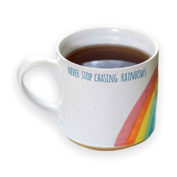 RAINBOW LOVE MUG Never Stop Chasing Rainbows Mug 16 oz Spectrum Designz 2020‎ - Picture 3 of 12